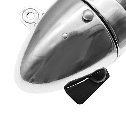 DECDEAL Farol clássico cromado vintage bicicleta farol frontal retro