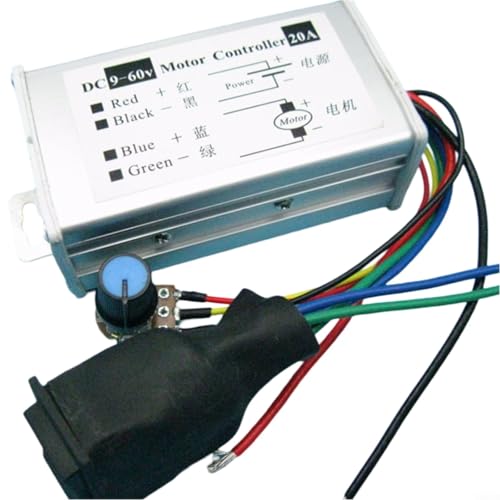 Entgoinggo Controlador de motor CC 1200W para regulador de velocidad PWM hacia adelante hacia atrás para Arduino para Raspberry Pi de alta potencia ventilador variable placa de control de ventilación