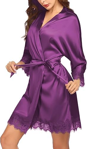 Women’s Satin Babydoll Lingerie Nighty with Halter Lace V-Neck | Solid Chemise with Ruffle Hem & Matching G-String | Sexy Sleepwear & Honeymoon Nightwear.-picture-53