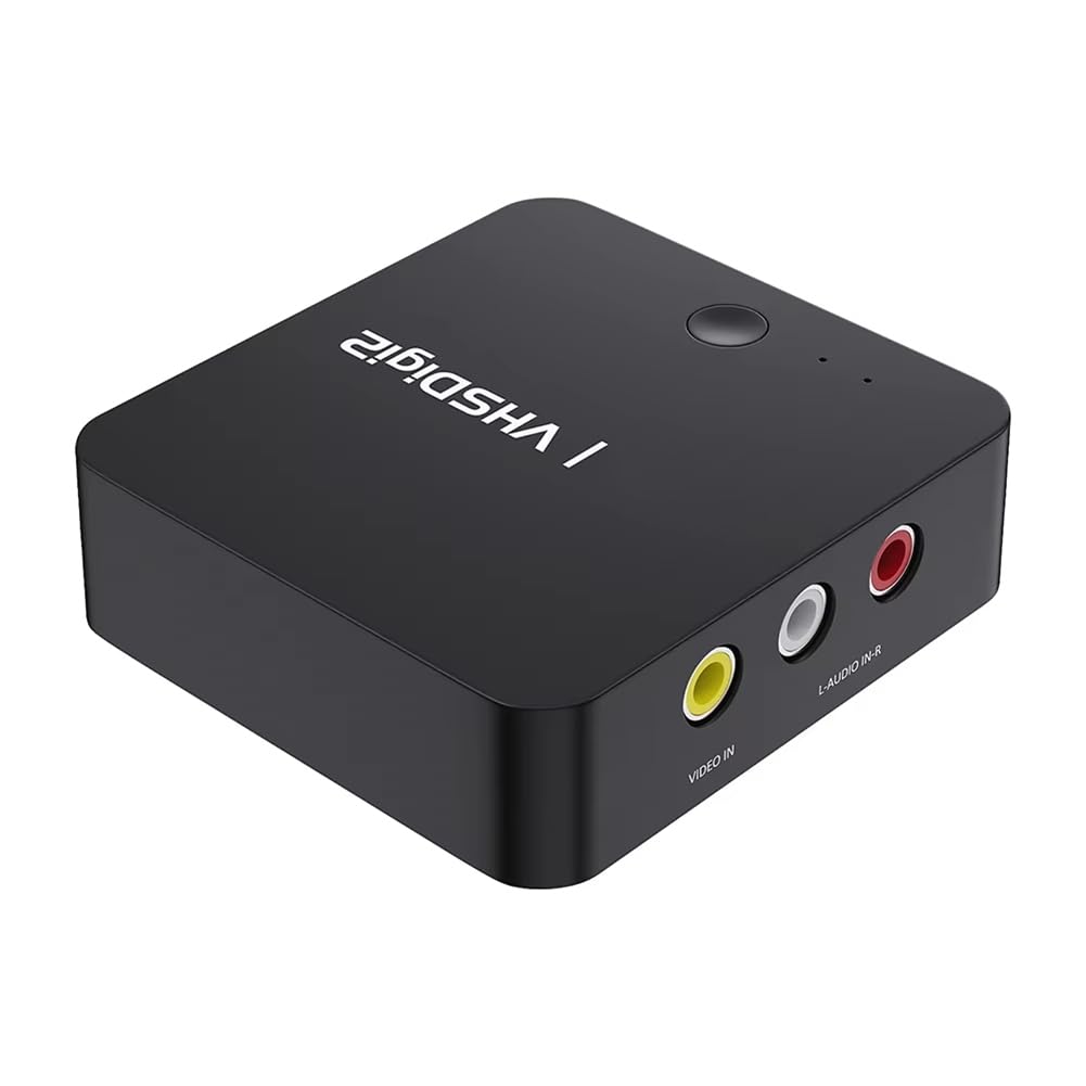 Grabadora de Video AV, Conversión de Video Analógico A Digital, Almacenamiento en SD/USB, para, VCR, Hi8, Videocámaras y Reproductores de DVD.