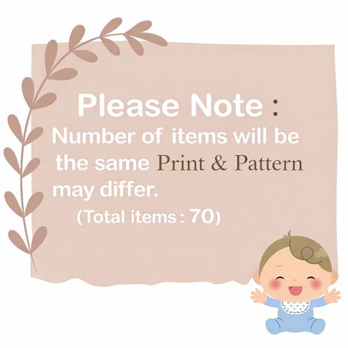 Image of BABY STATION 70 in 1 Premium Newborn Baby Bedding Essentials | Complete Hospital Kit Combo | Daily Needs Baby Gift Set (Pack of 70) (0-6 Months)