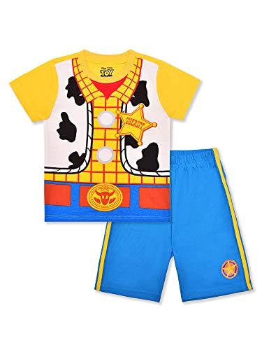 Disney Cars Mickey Mouse Monsters Inc. Toy Story Boys Short Sleeve T-Shirt and Shorts Set for Toddler Little to Big Kids