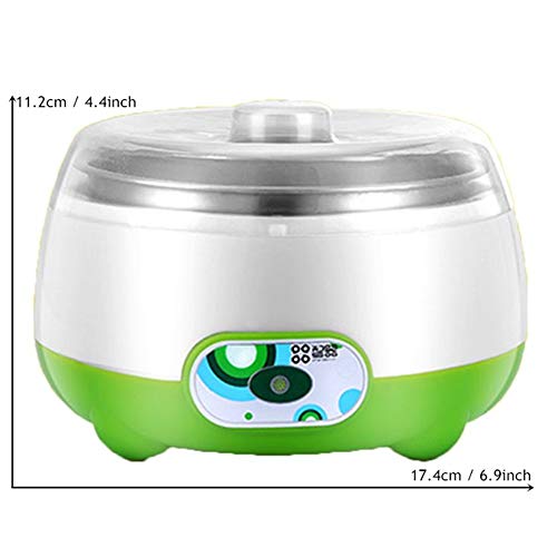 Yoghourt Machine, 1L Automatic Digital Yogurt Maker, Stainless Steel Liner Yogurt Maker Machine, Home Diy Yoghourt Container Yogurt Maker(Green) #TOP3