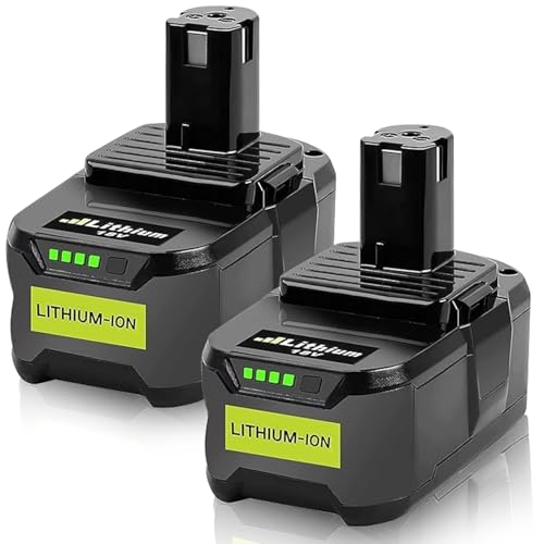 2 Packs 18V 5,0Ah Batterie de Remplacement pour Ryobi 18V One + Batterie pour Ryobi Compatible avec P108 P107 P105 P104 P102 RB18L13 RB18L15 RB18L25 RB18L40 RB18L50