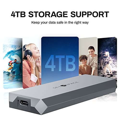 Caja externa NVME para M.2 PCIe, aluminio 20 Gbps miniatura 6
