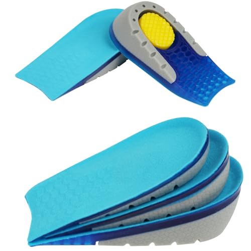 Best Shoes for Leg Press: Top Picks & Features 13 AOMIG Height Increase Insoles 1.5cm Unisex Invisible Heel Lift Inserts Half Increased Shoe Lifts Soft Elastic Breathable Shoe Insoles Shock Absorption Heel Cushion Pads High Pads for Men Women, Blue