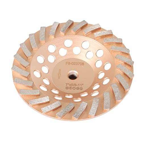 Kimllier KM-1681579-557586-LR 7 Inch Concrete Grinding Wheels 24 Turbo Diamond Segments 5/8 Inch -11 Arbor Diamond Grinding Wheel Fit cover