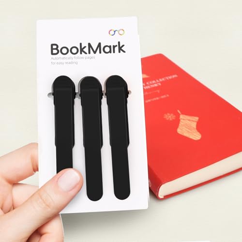 Image of 3pcs Automatic Silicone Bookmark, Page Markers Aesthetic Bookmark for Book Lovers Teachers Women Men Kids, Book Page Keeper Holder Clip Book Marks Reading Accessories Gifts