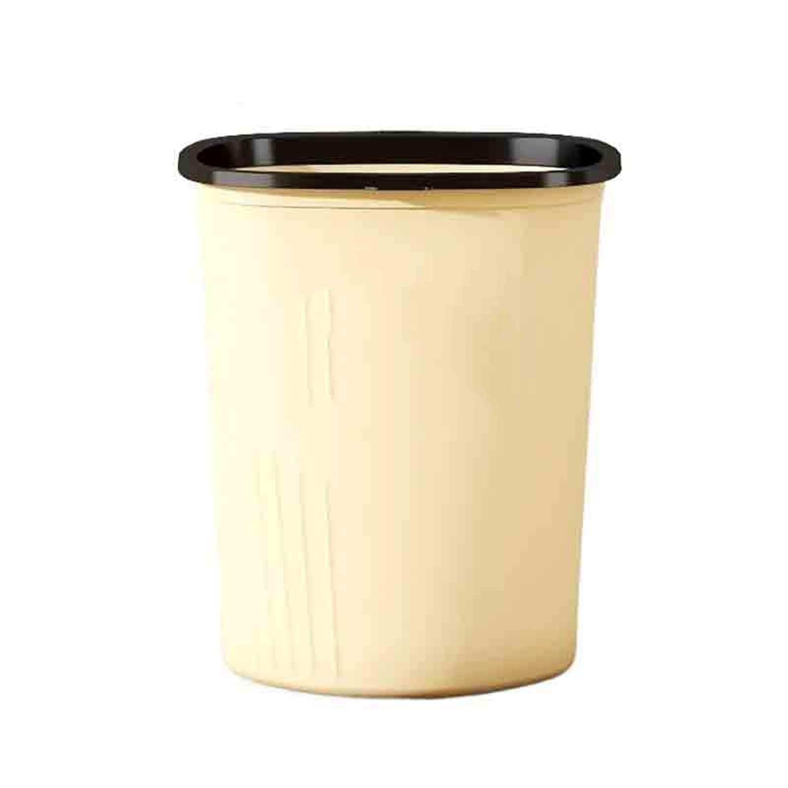 Garbage Bin garbage bin for household living room(Beige,Large)