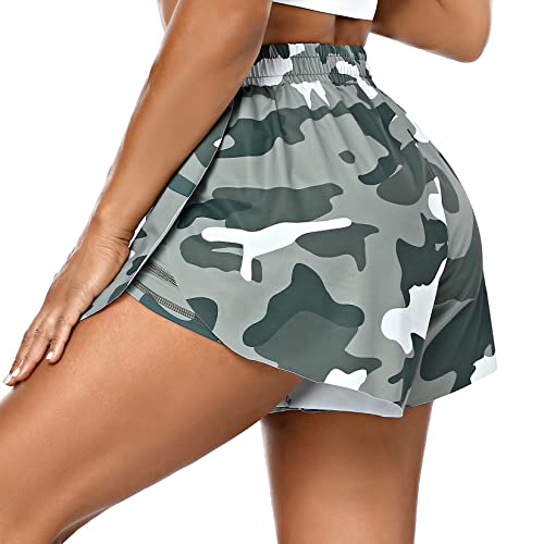 KOJOOIN Women's 2-in-1 Tie Dye Flowy Running Skort #TOP30