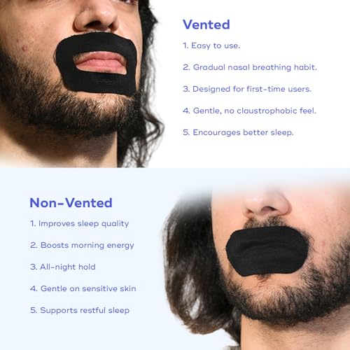 Image of BREATH FIX Mouth Tape for Sleeping, Black colour, Hypoallergenic Adhesive, By Byte, Comfortable Fit, CDSCO Approved, Pack of 30
