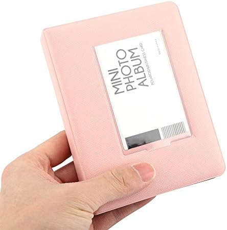 Raguso 64 Pockets 3 Inch Mini Polaroid Photo Album Picture Album Book for Fujifilm7s/8/25/50s/90 Picture Case Storage for Kids Adults(Pink)