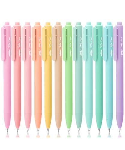 Image of Mr. Pen- Retractable Gel Pens, 12 Pack, Assorted Color Ink | Fine Point 0.5mm, Fast Dry, Smooth Writing, Cute Pens for Drawing, Writing Planner and School Supplies
