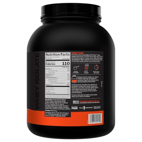 Image of Rule 1 Proteins R1 Protein Whey Isolate, Orange Dreamsicle, 45 Servings | 25g of Protein from Whey Isolates and Hydrolysate isolates for Workout Recovery and anytime use