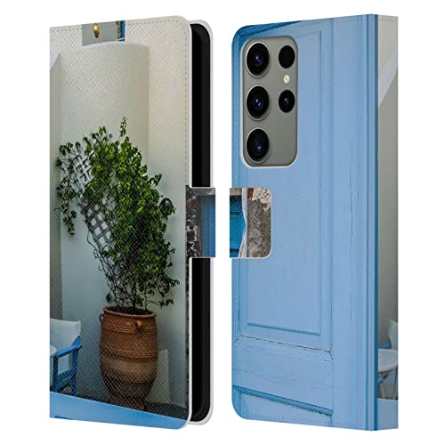 Étui portefeuille en cuir compatible Samsung Galaxy S23 Ultra 5G Haroulita Santorini