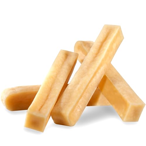 WOW BITES osso per cani premium - masticativi di lunga durata di latte naturale - snack al formaggio Extra Piccolo (100 g, set da 4, taglia XS)