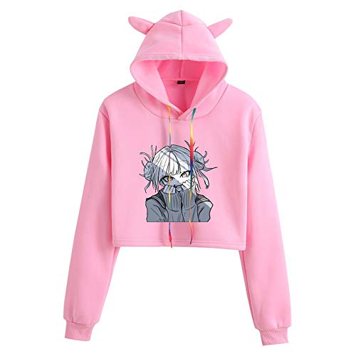 Preisvergleich Produktbild ANDD My Hero Academia Kapuzenjacke Lange Sweatjacke Pullover Kapuze Kapuzenpullove Katzenohr Hoodie Pullover Freizeit Natur L