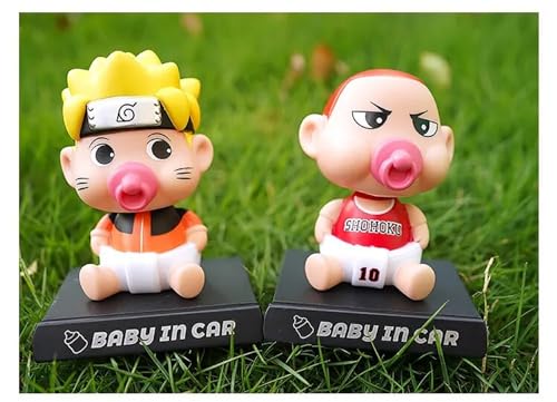 Image of Augen Plastic Super Hero Naruto Baby Action Figure Limited Edition Bobblehead with Mobile Holder for Car Dashboard, Office Desk & Study Table (Pack of 1)