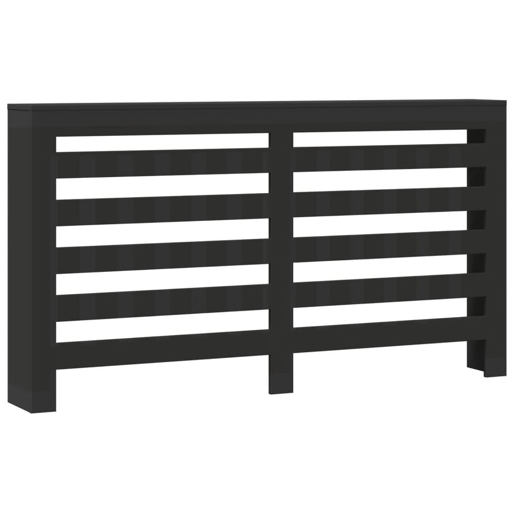 vidaXL Radiator Cover Black 175 x 20 x 82 cm Engineered Wood
