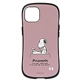 iFace First Class KUSUMI スヌーピー PEANUTS iPhone 13 ケース マット仕上げ (くすみピンク/レター)【アイフェイス 耐衝撃 キャラクター ストラップホール】