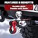 Ayleid Trailer Hitch Tri-Ball Mount with Hook&Pin&Rotatable Tow Shackle,Fits 2-in Receiver with 1-7/8-in,2-in,2-5/16-in Hitch Ball with Anti-Theft Locking Hitch Pin