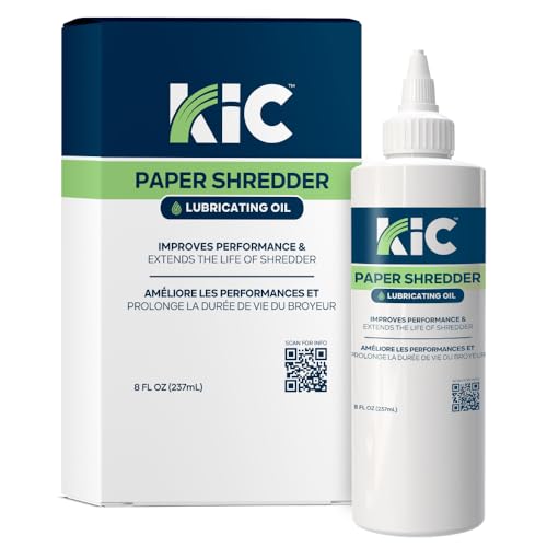 KICTeam - Paper Shredder Lubricating Oil for Office Electronics - (8oz) - Synthetic Lubricant for Strip-Cut, Cross-Cut & Micro-Cut Paper Shredder Machines