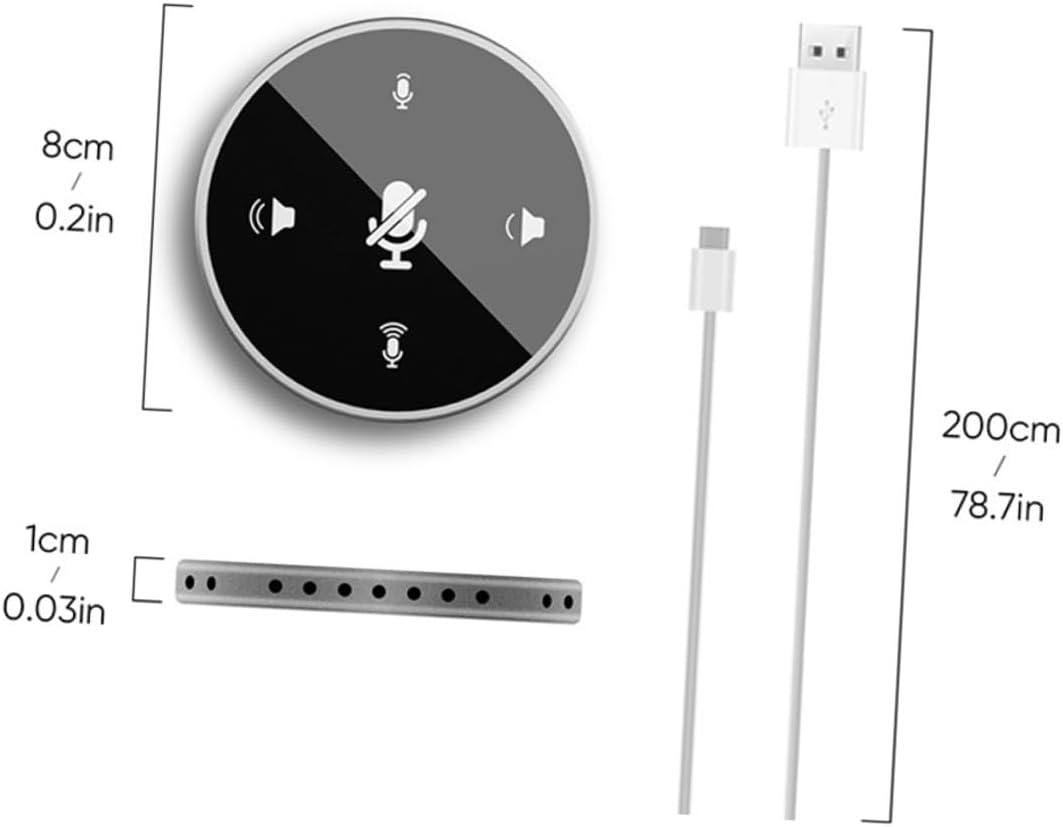 Toddmomy USB Omnidirectional Microphone for Computer Video Conference Podcast Streaming Desktop Black Portable USB Mic with Voice Capture