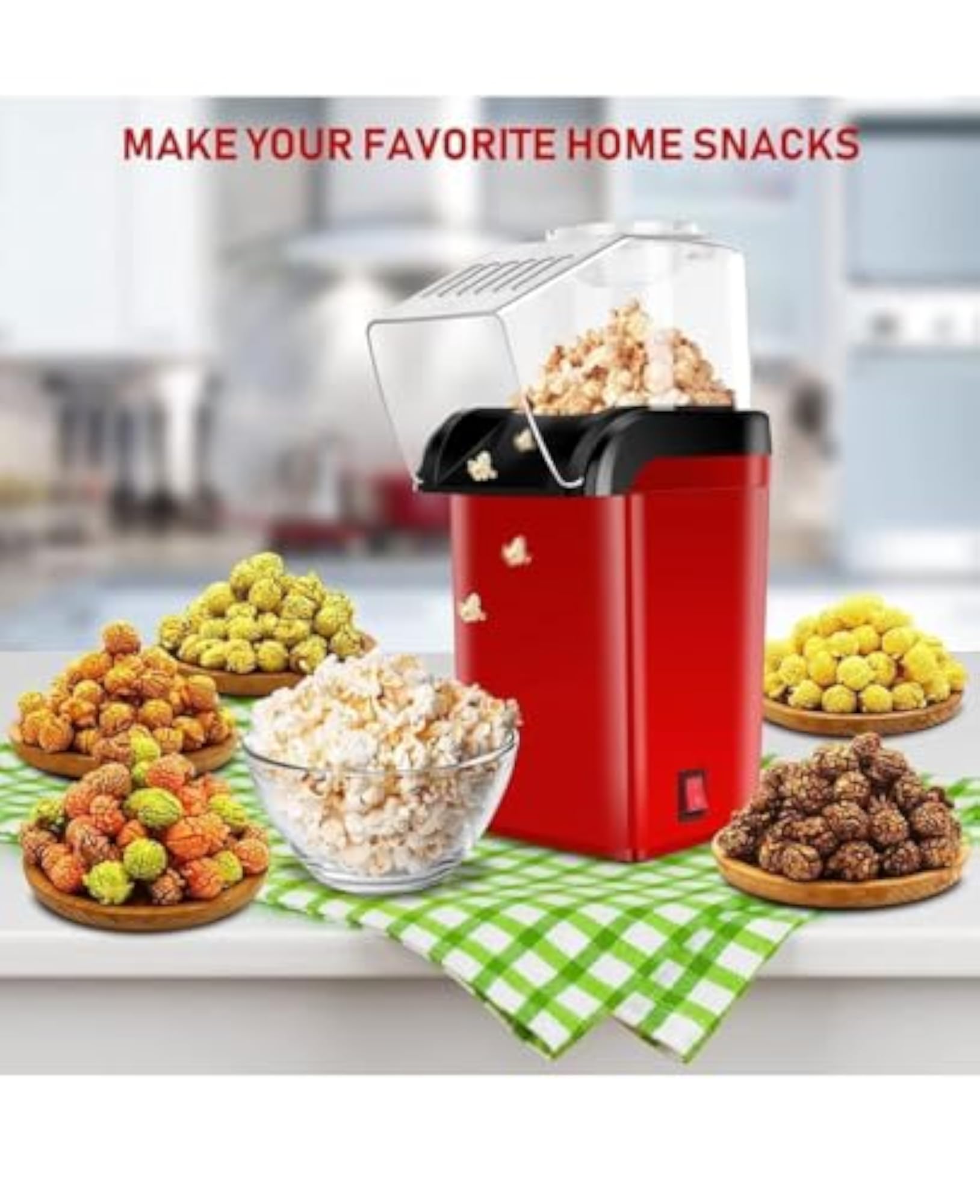 Electric Hot Air Popcorn Maker Machine