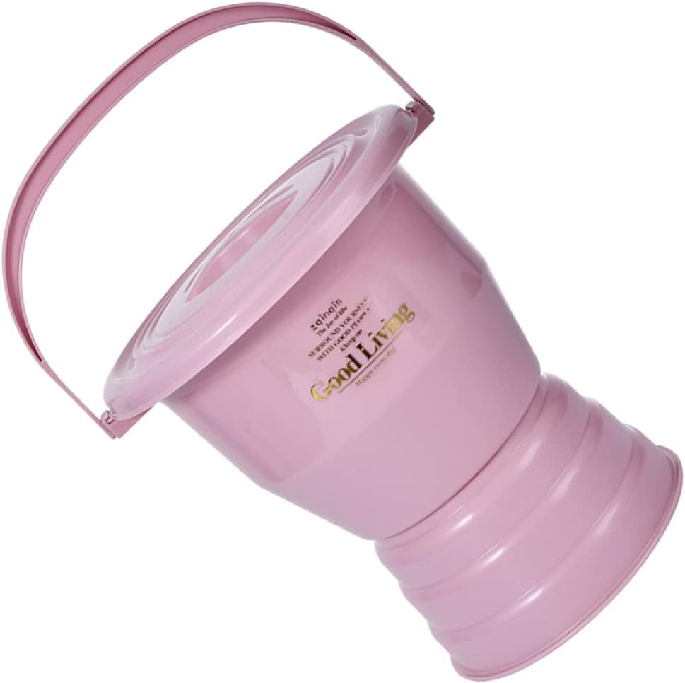 Alipis Orinal Orinal Orinal Orinal Orinal Cubo Orinal Botella con Tapas Orinal Junto A La Cama Escupidera Portátil para Niños Adultos Ancianos Hogar Camping Coche Rosa