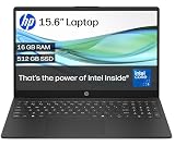 HP 15.6" Laptop | Intel Core™ 5 120U Processor | 16 GB RAM | 512 GB SSD | Intel Graphics | FHD Anti-Glare Display | Windows 11 Home | Fast Charge | Jet Black | 15-fd0005sa