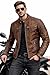 BTR BORN TO RACE Men's Motorbike Leather Jacket Distress Zip Up Bikers Riding Protection Motorcycle Leather Jackets (US, Alpha, Medium, Regular, Regular, Natural Antique Brown-Jacket)