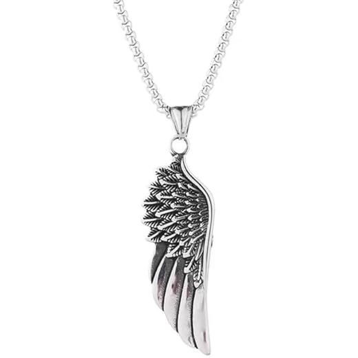 Anti Tarnish Stainless Steel Wing Locket Necklace
