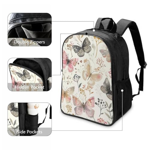 Mochila escolar para niños con diseño de mariposa 3D ideal para el colegio y excursiones 3