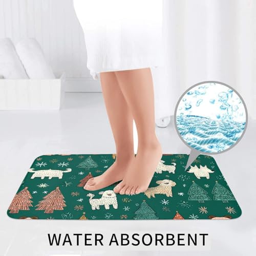 Tapis salle de bain antidérapants Noël pour sécuriser le sol - 7