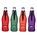Beer Bottle Insulator Sleeve Keeps Beer Cold and Hands Warm, Pack of 4. Built in Bottle Opener