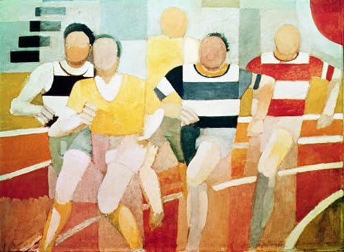 Cuadro Corridori di Robert Delaunay en lienzo clásico para decoración de salón 60x90cm
