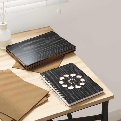 Nqyjm Lot de 150 lattes décoratives aspect chêne noir 21 x 30 x 0,27 cm pour de nombreuses activités en intérieur
