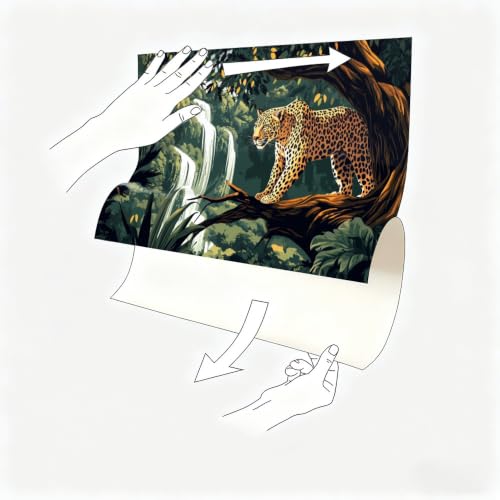 Vinilo pared 3d guepardo autoadhesivo efecto relieve impermeable de 90x55 cm 6