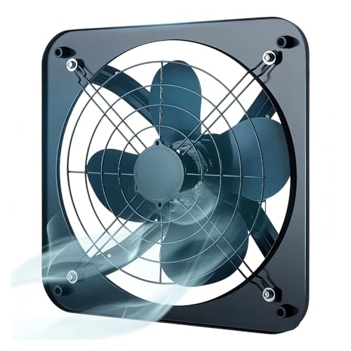 Genérico Ventilador Industrial 1400 RPM,Ventilador Extractor De Aire Con Interruptor Independiente,Rejillas Dextractor Para Booster,Oficina,Garaje,extractor Cocina(10 inches)