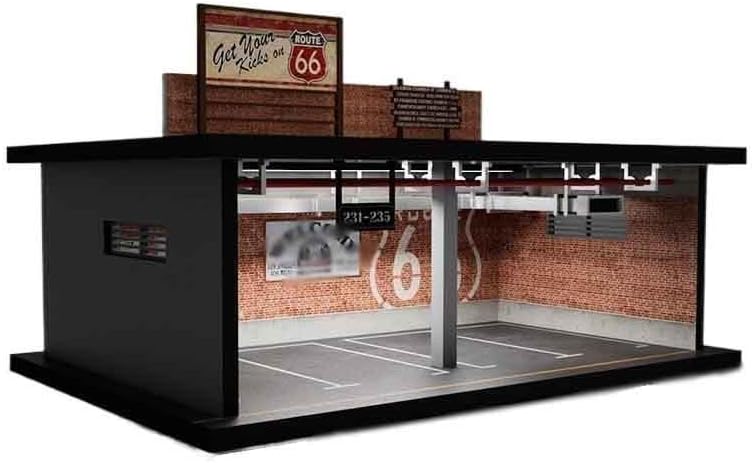 ノーブランド品シミュレーション背景シーンモデル1:64駐車場モデルシーンシミュレーション合金車モデルおもちゃの車の装飾品収納Colo