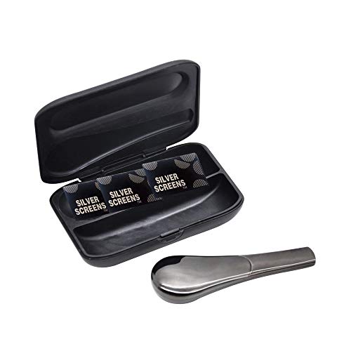 Portable Creative Small Tools Pipe with Stainless Steel Screen fiters,Good Gift (Gray) - Thumbnail 3