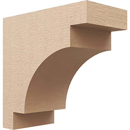 9"W x 18"D x 18"H Classic Mediterranean Rough Cedar Woodgrain TimberThane Corbel, Primed Tan