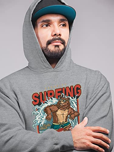 Sweat à capuche homme gris chiné pull California grande taille