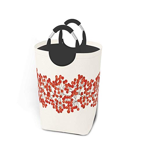 Wäschesack,Rowan Wild Red Mountain Asche Druck,Großer faltbarer Wäschekorb,zusammenklappbarer Wäschekorb,zusammenklappbarer