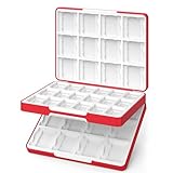 MoKo 60 Game Card Case for Nintendo Switch 2 / Switch OLED / 3DS / 3DSXL, Portable Storage Holder Case for 60 Switch 2 Game Cartridges & 24 3DS Card & 36 Micro SD Cards, Red Ball