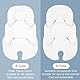 CHSG Baby Autositz Einsatz Pad, Doppelseitiges Multifunktionskissen Ausklappbar, 175 Grad Design Babyautositzeinlage, Kinderwagenkisseneinsatz Für Babyschalen, Babywippe, Kinderwagen, Schaukel, Weiß