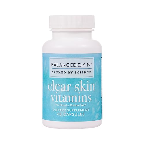 Clear Skin Vitamins for Women & Men - Supplement for Healthy Glowing Skin and Acne Control* - Dermatologist Developed Hormonal & Cystic Acne Pills