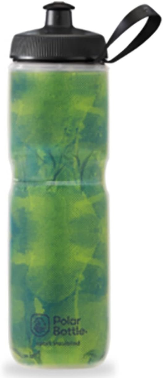 Polar Bottle Sport Insulated Water Bottle - BPA-Free, Sport & Bike Squeeze Bottle with Handle, 1 Count (Fly Dye - Lemon Lime, 20 oz)