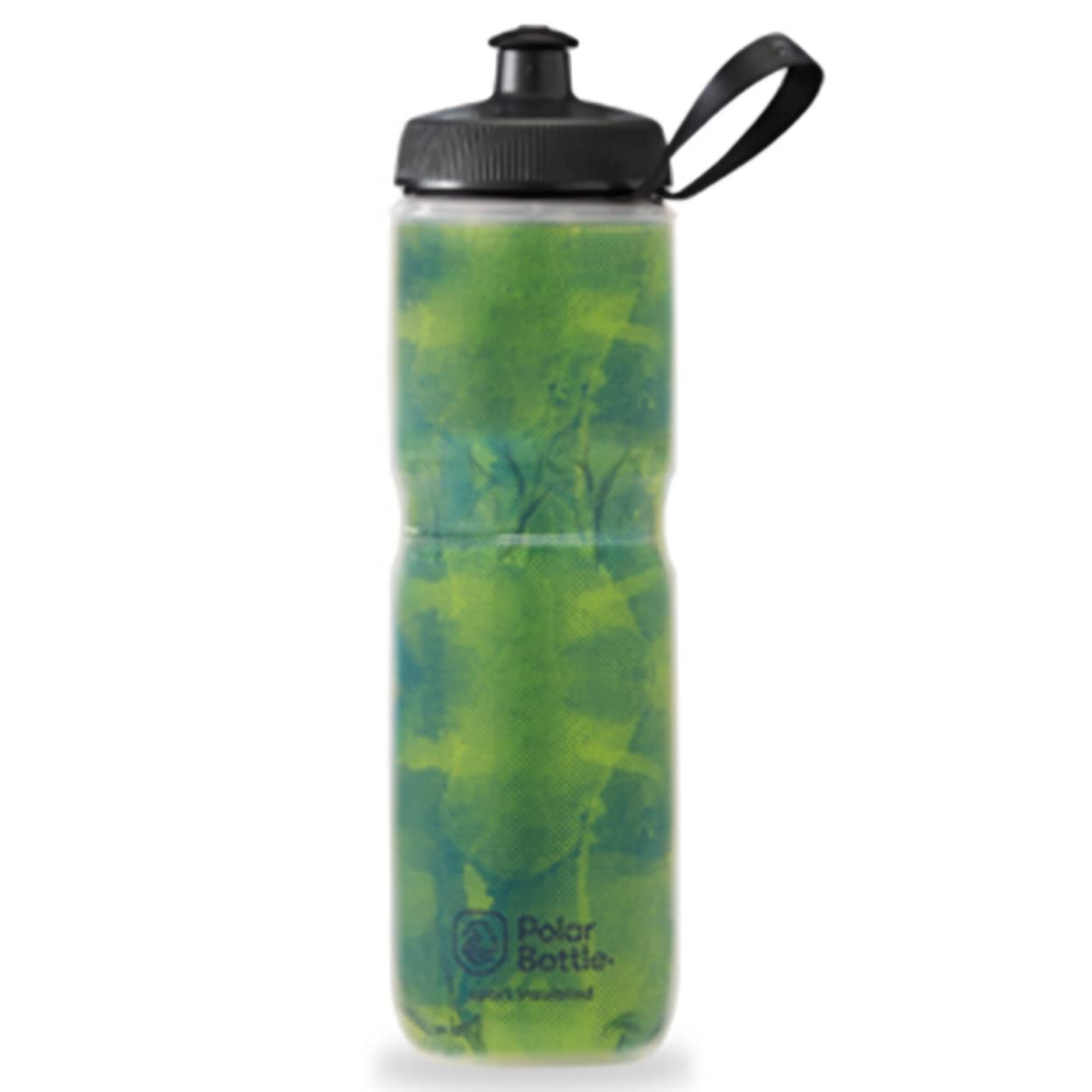 Polar Bottle Sport Insulated Water Bottle - BPA-Free, Sport & Bike Squeeze Bottle with Handle, 1 Count (Fly Dye - Lemon Lime, 20 oz)
