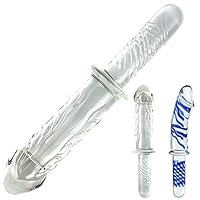 ✔2023 Neu - 29Cm Extra Lang Glas Dildo Riesige Gewinde Analdildos Realistische Dildos Kristall Glasdildo Mit Griff Analplug Klar Penis Sex Spielzeug: 2023 Neuestes Anal Plug Sexspielzeug - 2 Farben - Glasdildo Mit Griff. ✔Wasserfestes, Glattes Krista...